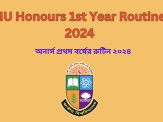 NU Honours 1st Year Routine 2024 PDF Session 2022-23 (National University)